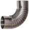 Heizung Rauchrohr, Ofenrohr, Rauchrohr, Ofenknie, Kaminofenrohr, Bogen Abgasrohr, Kaminofen Abgas, Kaminrohr, fur Festbrennstoffe wie Holz, Kohle, Stahlblech 100-150 mm (DN Ø 150 Bogen 90 Grad)