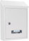 Buzón de Pared Correo con Tapa Antilluvia, Buzón de Exterior de Metálico con Cerradura y Llaves, Buzón Impermeable de Gran Capacidad para Cartas, Fácil de Instalar (30x21.7x7cm, Blanco)