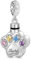 GNOCE Charm Anhänger Gravierbarer Forever In Our Hearts Haustier Pfote Gedenk Urne Asche Anhänger 925 Sterling Silber Charm Bead Fit Armband/Halskette Schmuck Geschenk für Frauen Mädchen