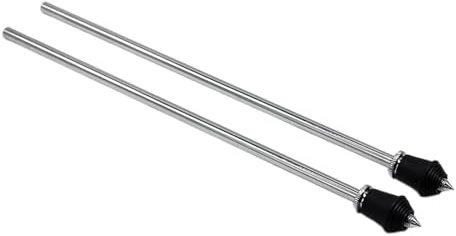 F Fityle 2 pièces jambes de grosse caisse en métal jambes de grosse caisse tiges de sol anti-dérapant support de grosse caisse support de pieds de batterie