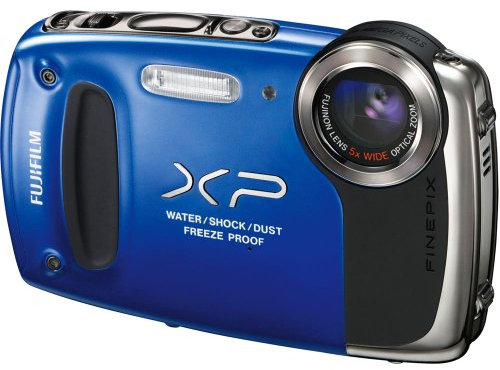 Fujifilm FinePix XP50 Compact Digital Camera 14.4 Megapixel 5x Optical Zoom Water/Shock/Dust/Freeze Proof 2.7-Inch Display Blue (Renewed)