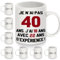 Je n'ai pas 40 ans. J'ai 18 ans avec 22 ans d'expérience Tasses rigolotes pour 40 ans Cadeaux d'anniversaire rigolos Mug pour 40 ans Femmes Hommes Famille Amis Tasse à café Joyeux Anniversaire (40-b)
