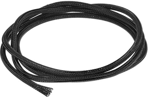 Sourcing Map 7 Ft - 1/4 Inch Black Expandable Braided Cable Sleeve, PET Cable Management Wire Sleeve Cord Protector, Wire Wrap Loom Tube