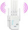 Répéteur WiFi Puissant,Amplificateur de Signal WiFi,avec 6 Antennes Puissantes,2 Ports LAN,Mode Répéteur & Routeur & AP,Répéteur WiFi pour Le Bureau et La Maison,Facile à Installer