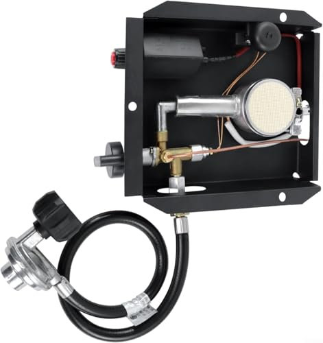 URPIZY Brûleur émetteur 47 000 BTU avec régulateur, filet de combustion pièces chauffantes pour chauffage à tube de verre, propane, extérieur (C)