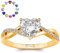Jeulia Personalisierte Geburtsstein Ring 925 Sterling Silber Twist Herzschliff Damen Ringe mit Namen Gravur Verlobungsring Ewigkeitsringe Eheringe mit Schmuckschatulle (Gelbgold)