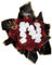 Bouquet 12 roses éternelle pailleté avec lettre et prénom floqué