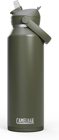 CAMELBAK Thrive Flip Straw VSS Trinkflasche, Moss, 1.2L | Sauberes und einfaches Trinken unterwegs, sichere auslaufsichere Leistung, kalte Getränke ohne Kondensation