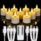 Homemory 12 Stück Teelichter Kerzen mit Fernbedienung, flammenlose Teelichter batteriern, 2/4/6/8H Timer, ideal für Weihnachten, Hochzeit, Party