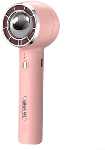 Tragbarer Handventilator, Mini-Luftkühler, wiederaufladbar, 3 Geschwindigkeitsstufen, leiser Betrieb für Reisen, Büro, Zuhause, Weiß, Rosa, Blau (Rosa)