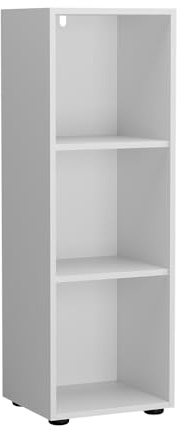 Vicco Kinderregal Weiß Estell 3 Fächer - 36x108x32 cm gefertigt aus Spanplatte - Bücherregal für Kinder, platzsparende Lösung für Aufbewahrung