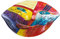 Cuenco de cristal Art Fashion – Cristal – Multicolor – Diseño de cara – Pintado a mano – Ancho 49 cm – Cuenco decorativo