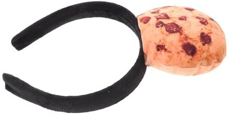Beatifufu Plüsch Cookie Haarreif für Karneval und Geburtstagsfeiern Vielseitiges Keks Stirnband für Mädchen Cartoon Design Bequemes Haar Accessoire