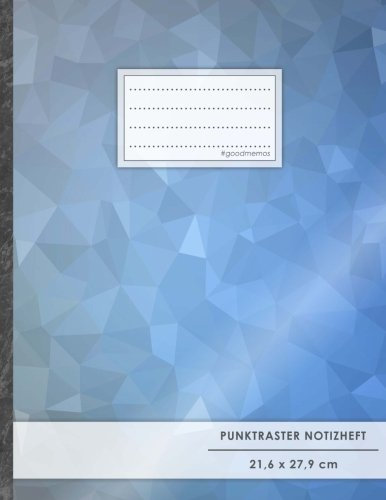 Punktraster Notizbuch • A4-Format, 100+ Seiten, Soft Cover, Register, „Blue Pattern“ • Original #GoodMemos Dot Grid Notebook • Perfekt als Skizzenbuch, Tagebuch, Handlettering Übungsbuch