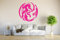 INDIGOS UG - Wandtattoo Wohnzimmer - Wandaufkleber Yin Yang Drache - pink - 80x79 cm - Aufkleber Kinderzimmer Schlafzimmer Küche Badezimmer Büro Dekoration