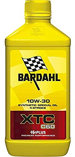 Motoröl XTC C60 10W-30 für 4-Takt-Motorräder von Bardahl, wirkt der Bildung von Ablagerungen entgegen, sorgt für maximale Sauberkeit des Motors, 100% synthetisch, 1 Liter