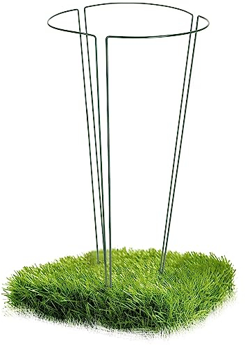 com-four® 3x portafiori e perenni (altezza: 100 cm) per fiori - portapiante, supporto per fiori, viticci, supporto per rose e piante perenni, anello perenne rotondo per giardino, balcone, terrazza