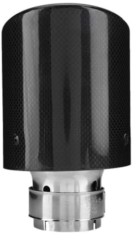 Yctze Auspuffblende 54mm, Carbon Schwarz | Endrohr Einzelauslass Edelstahl, Universal, 54-101mm