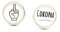 HAPPY CROWNS Ohrstecker silber rund 10 mm | Cabochon Ohrringe Fuck Corona | Schmuck Unikate aus Deutschland | Statement Ohrschmuck | Handmade