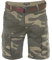 riverso Herren Cargo Shorts RIVJakob Kurze Hose Regular Bermuda 100% Baumwolle Mit Gürtel Camouflage w30, Größe:W 30, Farbe:Camouflage Olive (12000)