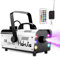 HAKUTA Máquina de niebla de 900 W con 6 luces LED, con 2 mandos a distancia inalámbricos