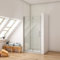 Ducha Casa 70x185cm Mampara de ducha frontal plegable con bisagra dos hojas, 6mm cristal templado antical, marco de aluminio cromado