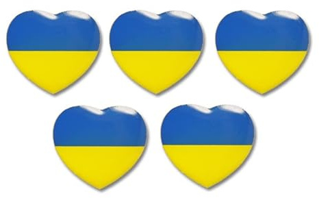 Yantec Pins 5 er Pack Ukraine Herz Pin Flaggenpin Flagge
