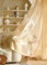 Lactraum Vorhang Wohnzimmer Luxus vergoldete Gardine Voile Gold H245 x B145 cm mit Universalband