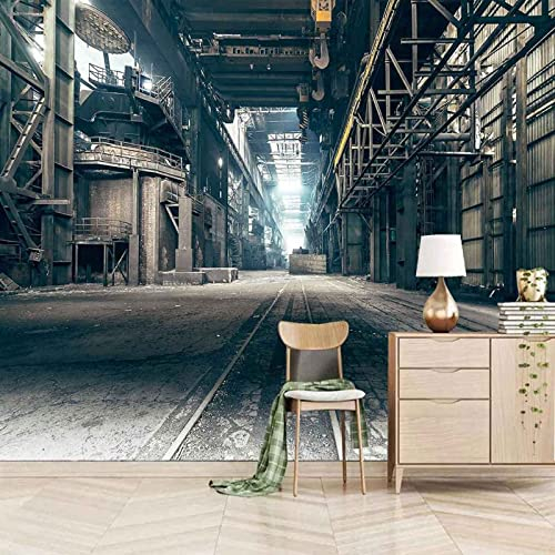 3D Mural Wallpaper Factory Plant Machine 3D Murals Wallpaper for Bedroom and Living Room Wall Decoration