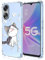 YUXING Cover Trasparente per Oppo A98 5G - Custodia Protettiva Sottile in TPU Morbido Antiurto con Carino Motivo Disegno Cool (Cat)