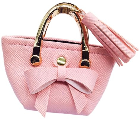 Baoblaze Miniatur Handtasche Puppe 1:6, Miniatur Einkaufstasche Langlebig, Puppenhaus Einkaufstasche, Modernes Puppenhaus Damen Handtasche für 12-Zoll-Actionfiguren, BJD, DIY-Geschenk, Rosa