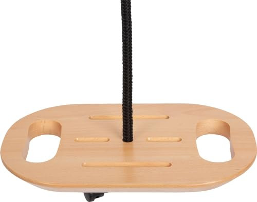 small foot Plato de con Asas Black Line, Columpio para Colgar y Sentarse para niños y Asiento, 12408, Color Negro Naturaleza