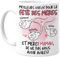 Cupdarling® Mug Maman avec 1-3 Enfants Personnalisé - Merci Maman, De Ne Pas M'Avoir Avalé Tasse - Cadeau Humour Fete Des Meres - 330 mL Céramique