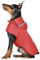 BiPawTi Hunde Regenmantel Kleine Hunde, Verstellbarer Regenjacke mit Klettverschluss - Ultraleicht & Wasserdicht Hunderegenmantel mit Reflektierenden Kapuze für Spaziergänge (S | Rot)