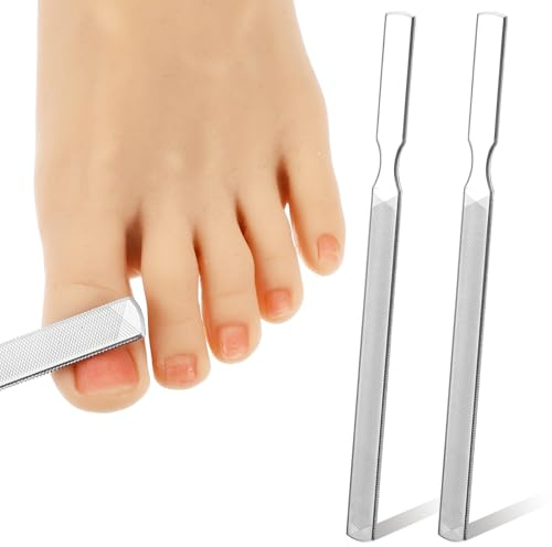 2 Stück Nagelfeilen Polierfeile Edelstahl Fingernägel Doppelseitig Fußnagelfeile Nagelfeile für Nägel Salon Maniküre Tools Kit DIY Nägel