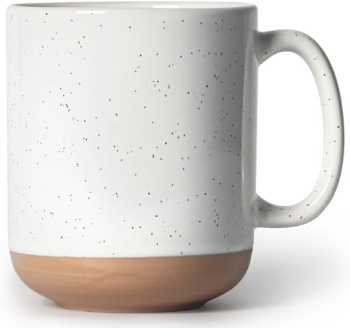 SHOWFULL Large Coffee Mug, 20oz Ceramic Tea Cup with Handle for Office and Home, Big Capacity Cups for Men Women, Microwave Safe, White