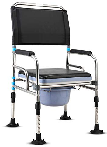 Klappbarer, leichter Toilettenstuhl mit leicht abnehmbarem Topf von oben, freistehendem Toilettengestell, for ältere Menschen und Schwangere