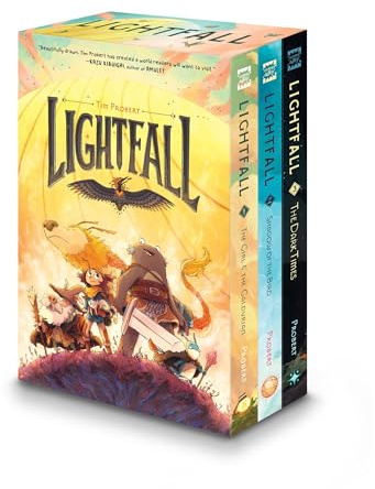 Lightfall 3-Book Box Set: A Graphic Novel Collection: Shadow of the Bird, The Dark Times, The Girl & the Galdurian – An Epic Quest About Heroes and Ancient Magic for Kids (Ages 8-12)