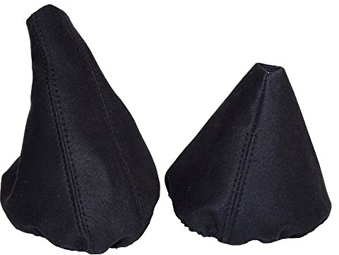 Schaltsack mit Handbremsmanschette in schwarzem Wildleder, von Alcantara