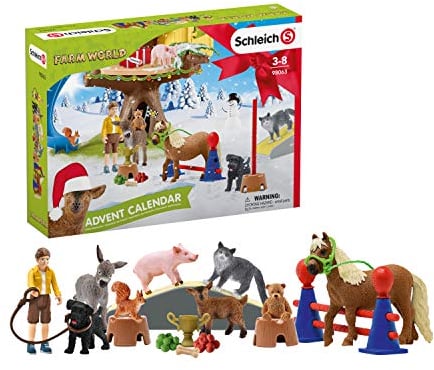 SCHLEICH 98063 Farm World Spielset - Adventskalender 2020 mit vielen Einzelfiguren, für Kinder ab 3 Jahren