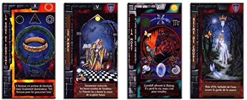 Tarot Der Herr der Ringe – Set mit 78 Karten – Reisekarten mit Erklärung der 78 Klingen (Booklet in französischer Sprache) – Tarot-Spiel zum Entdecken