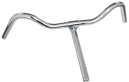 P4B | Fahrradlenker - fest angelötetem Vorbau mit 69° Griff-Winkel | 545 mm Breite | 22,2 mm Schaft-Durchmesser | Mit 69° Griff-Winkel | 135 mm Grifflänge (Schaftlänge = 280 mm)
