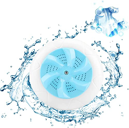 Mini Washing Machine,Laundry Washer Portable Mini Ultrasonic Washing Machine Travel Laundry Washer Cleaner Cleaning Tool for Home Travel Business Camping RV Trip (Blue)