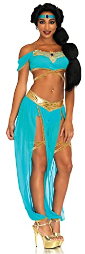 LEG AVENUE Damen Oasis Arabische Prinzessin Kostüm, Blau, XXS