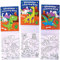Baker Ross FC991 Dinosaurier Mini Malbuch für Kinder - 12er Pack, Kindergeburtstag Mitgebsel, Kinderbeschäftigung, Mitbringsel für den Kindergarten, Mittel