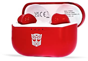 OTL Technologies TF0933 Transformers Autobot TWS Wireless Earphones with Charging Case Red