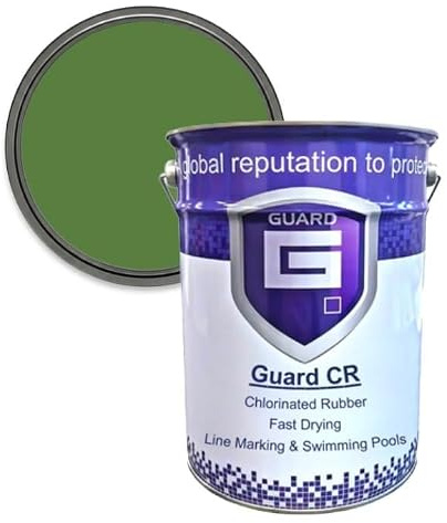 Guard CR - Chlorinated Rubber Line Marking and Swimming Pool Paint Fish Pond - 5 Litres Multiple Colours (Light Green)