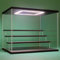 Nonemey Acryl Vitrine Schaukasten mit led 2/3/4/5/6 Stufen Display Case Box für Modellautos Figuren Collectibles (Schwarz 4 Stufen 31.5x24.5x26.5cm)