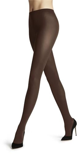 FALKE Cotton Touch W TI opaques unis 1 paire, Collants Femme, Marron (Brandy 5167), XL
