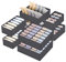 FAMKEEP 8er-Set Aufbewahrungsbox für Unterwäsche,Kleiderschrank Organizer,Faltbare Unterwäsche Organizer Schublade, Ordnungssystem Kleiderschrank für BHS, Krawatten, Socken,Grau